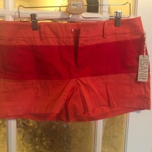 NWT Isani red & pink color block  3" shorts S 14